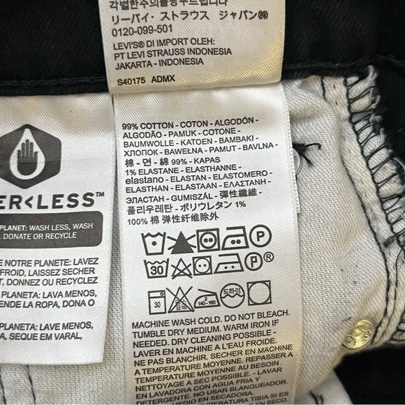 Levi’s - size 30 - double black 513 - slim straight - stretch - Picture 6 of 7